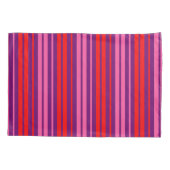 Paars Roze Rood Verticaal Strepen Design   Kussensloop (Achterkant)