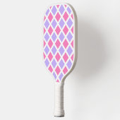 Paars Roze Ruitpatroon Pickleball Paddle (Links)