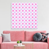 Paars Roze Rut Diamant Patroon Canvas Afdruk (Insitu (Woonkamer))