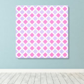 Paars Roze Rut Diamant Patroon Canvas Afdruk (Insitu (Houten vloer))