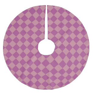 Paars Roze Rut Diamant Patroon Kerstboom Rok
