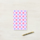 Paars Roze Rut Diamant Patroon Post-it® Notes (Op bureau)