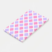 Paars Roze Rut Diamant Patroon Post-it® Notes (Schuin)