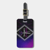 paars roze schaar bagagelabel (Voorkant verticaal)