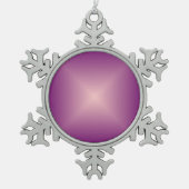  Paars roze>Snowflake Ornament (Voorkant)