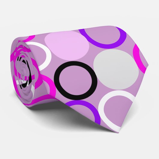 Paars Roze Stropdas van de Dot Ring (Opgerold)