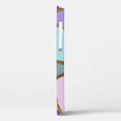Paars Roze Teal Turquoise & Brons Goud Geometrisch Case-Mate iPhone Case (Achterkant / Links)