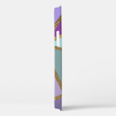 Paars Roze Teal Turquoise & Brons Goud Geometrisch Case-Mate iPhone Case (Achterkant / Rechts)