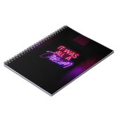 Paars-roze tekstkunst Het was allemaal een droomte Notitieboek (Linkerzijde)