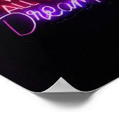 Paars-roze tekstkunst Het was allemaal een droomte Poster (Hoek)