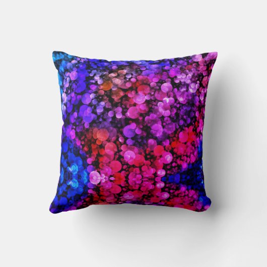 Paars roze tiny Bubbles Sierkussen (Achterkant)