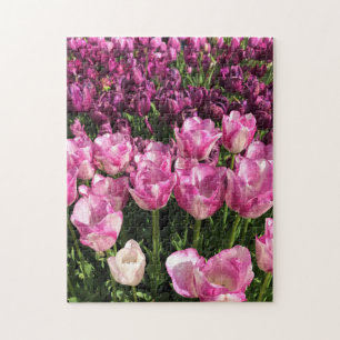 Paars & Roze Tulip Garden Bed, Oregon Legpuzzel