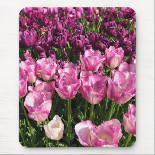 Paars & Roze Tulip Garden Bed, Oregon Muismat