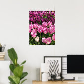 Paars & Roze Tulip Garden Bed, Oregon Poster (Thuiskantoor)