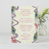 Paars/Roze uitnodiging tot inschrijving (Staand voorkant)