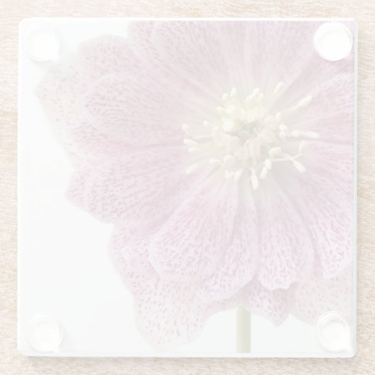 Paars roze ventilator Onderzetter van glas Glazen Onderzetter (Achterkant)