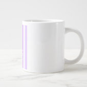Paars & Roze Verticale Strepen Monogram Grote Koffiekop (Rechts)