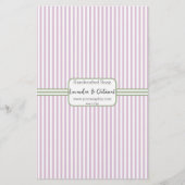 Paars-roze, verticale stripe zeep — papierblad (Voorkant)