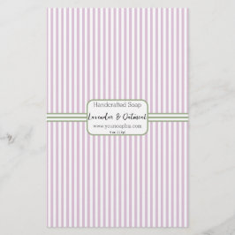 Paars-roze, verticale stripe zeep — papierblad
