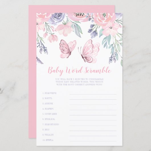 Paars roze vlindervlinder Wakkerspel (Voorkant / Achterkant)