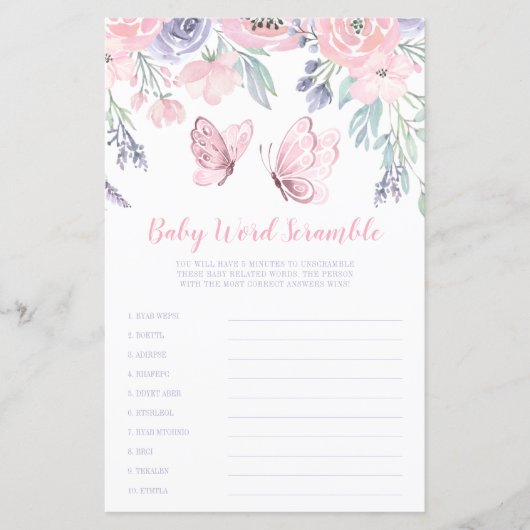 Paars roze vlindervlinder Wakkerspel (Voorkant)