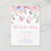 Paars-roze vlindervlinderboekaanvraag informatiekaartje (Voorkant)