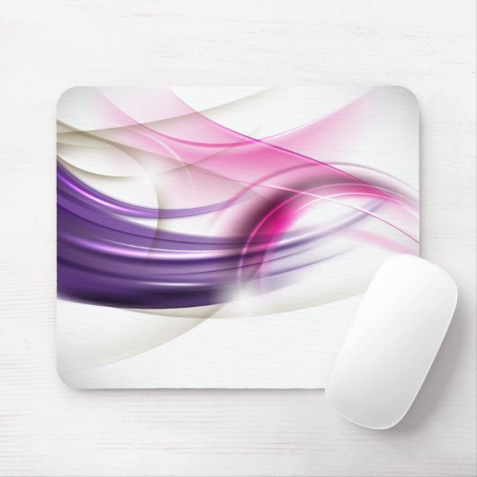 Paars-roze Waves Mousepad Muismat (Met muis)