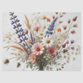 Paars Roze Wilde Bloemen Tissuepapier (Voorkant)