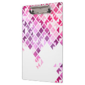Paars, Roze & Wit Geometrisch Patroon Klembord (Links)