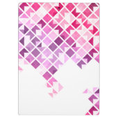 Paars, Roze & Wit Geometrisch Patroon Klembord (Achterkant)
