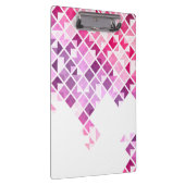 Paars, Roze & Wit Geometrisch Patroon Klembord (Rechts)