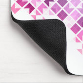 Paars, Roze & Wit Geometrisch Patroon Muismat (Hoek)