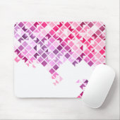 Paars, Roze & Wit Geometrisch Patroon Muismat (Met muis)