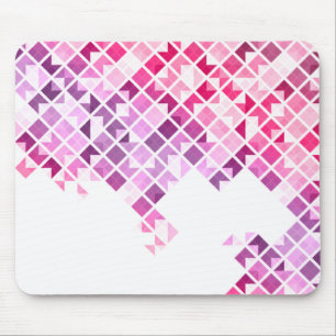 Paars, Roze & Wit Geometrisch Patroon Muismat