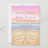 Paars - roze zonnesbrood 2 Hearts zand Kaart (Voorkant)