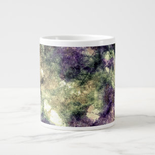 Paars roze zwarte kleurrijke abstracte grunge grote koffiekop