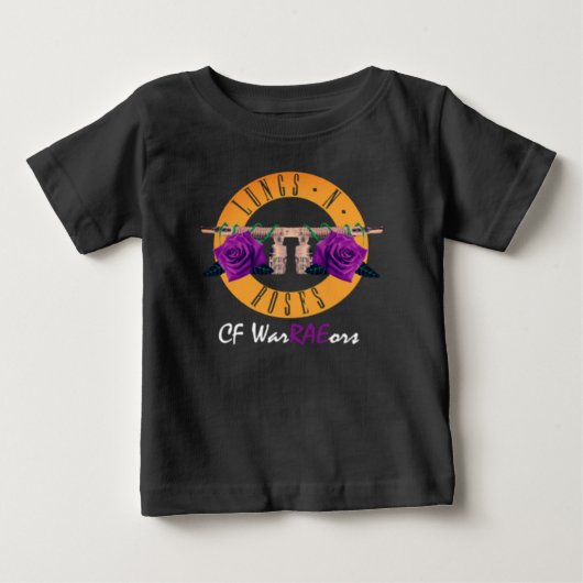 paars rozen baby shirt (Voorkant)