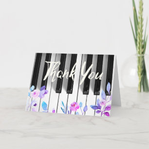 paars rozen dank u bedankkaart