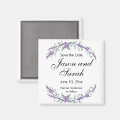 Paars rozen magnet (Voorkant / Achterkant)