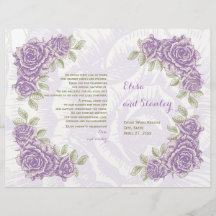  paars rozen trouwvouwprogramma