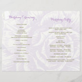 paars rozen trouwvouwprogramma (Achterkant)