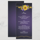 Paars rozen Violet Gold Menu (Voorkant / Achterkant)