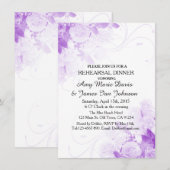 Paars rozenroos - repetitie voor een diner uit vr4 kaart (Voorkant / Achterkant)