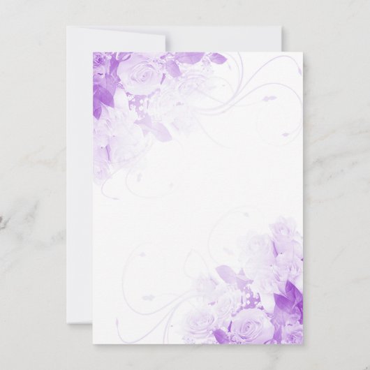 Paars rozenroos - repetitie voor een diner uit vr4 kaart (Achterkant)