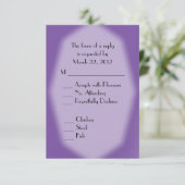 Paars RSVP met menuopties Kaartje (Staand voorkant)