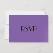 Paars RSVP met menuopties Kaartje (Achterkant)