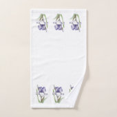 Paars Ruffled Iris Bad Handdoek (Handdoek)