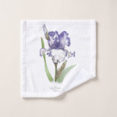 Paars Ruffled Iris Bad Handdoek (Wasdoekje)