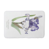 Paars Ruffled Iris Badmat (Voorkant)