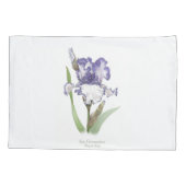 Paars Ruffled Iris Kussensloop (Achterkant)